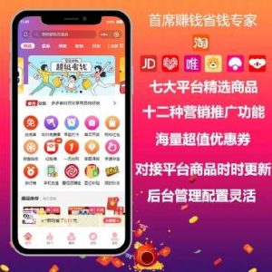 首席赚钱省钱专家多开版小程序源码v1.9.63+前端-壹选网-各种精选资源福利