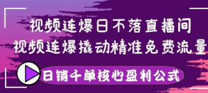 视频连爆撬动精准免费流量，让你卖货日销千单-壹选网-各种精选资源福利