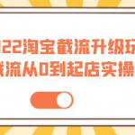 2022淘宝截流玩法课程：从0到起店实操蓝海截流全流程（外面售价998）-壹选资源网-各种项目精选资源下载