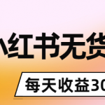 小红书无货源怎么赚钱：0投入起店，无脑图文精细化玩法，每天收益300+-壹选资源网-各种项目精选资源下载
