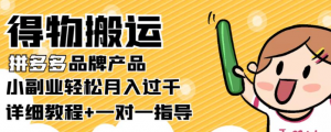 小副业轻松月入过千:得物搬运拼多多品牌产品【详细教程】-壹选网-各种精选资源福利