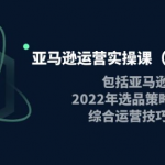 亚马逊运营实操课：亚马逊最新选品策略解析，综合运营技巧等-壹选资源网-各种项目精选资源下载