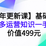 拼多多运营基础起步课程，手把手教你做拼多多电商-壹选资源网-各种项目精选资源下载