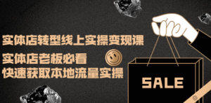 实体店转型线上变现课程：实体店老板必看，快速获取本地流量-壹选网-各种精选资源福利